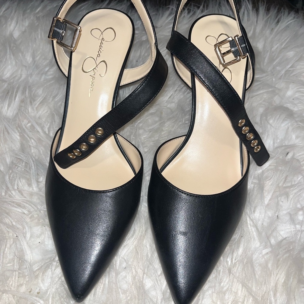 Jessica Simpson Polita Black Strappy Pumps